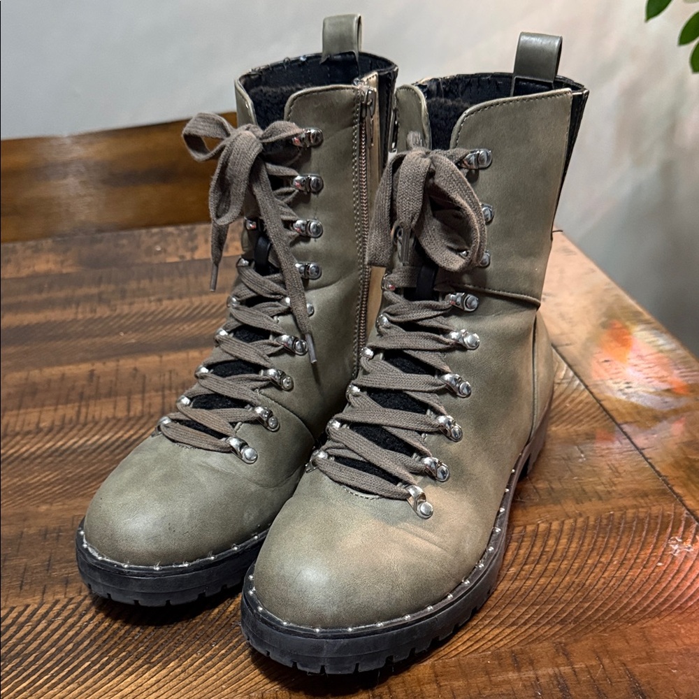 DV by Dolce Vita Olive Lace-Up Combat Boots